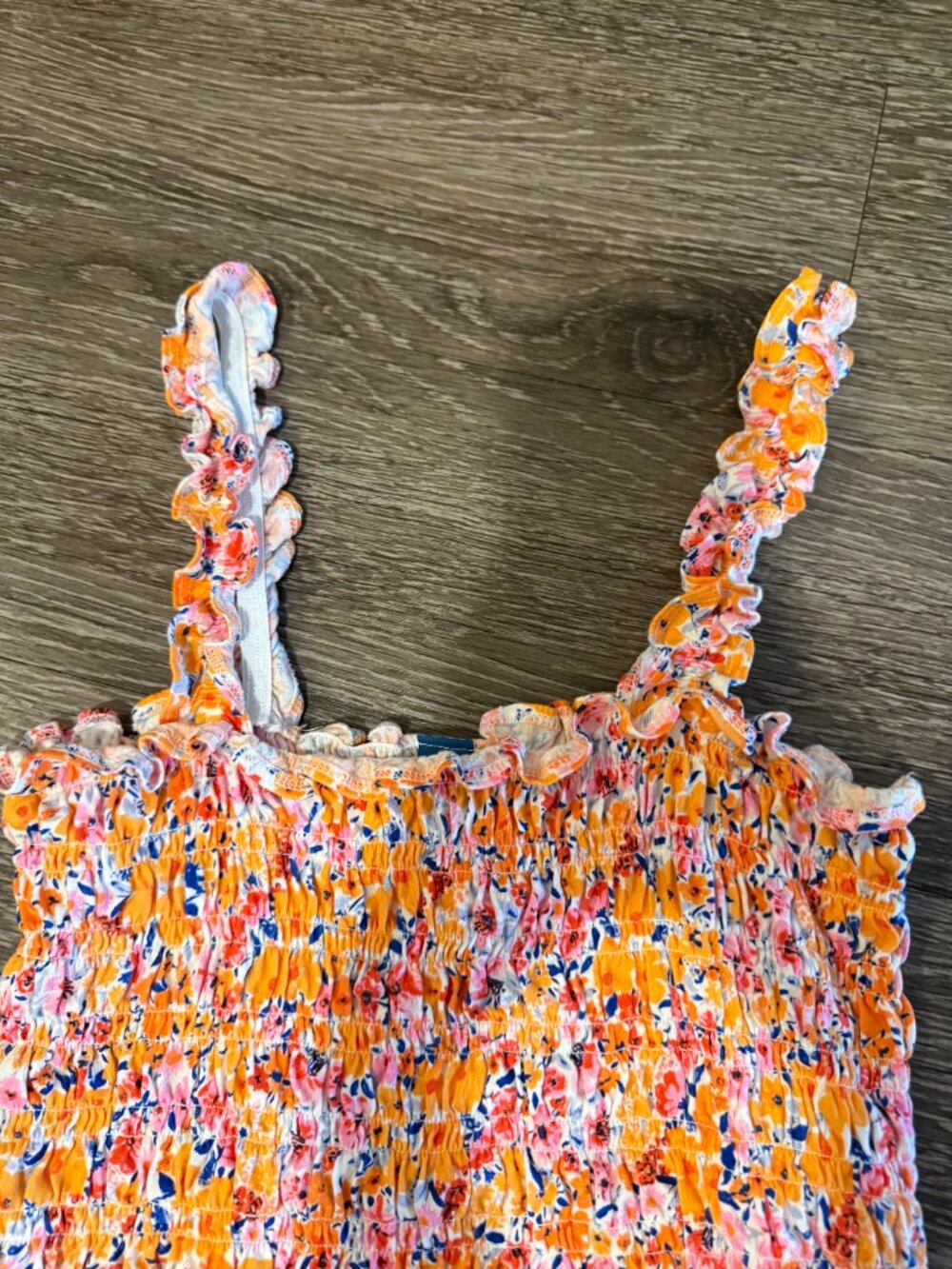 Old Navy Cropped Tank Size S Multi-Color Floral - Picture 2 of 3